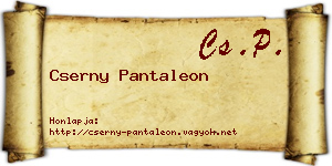 Cserny Pantaleon névjegykártya